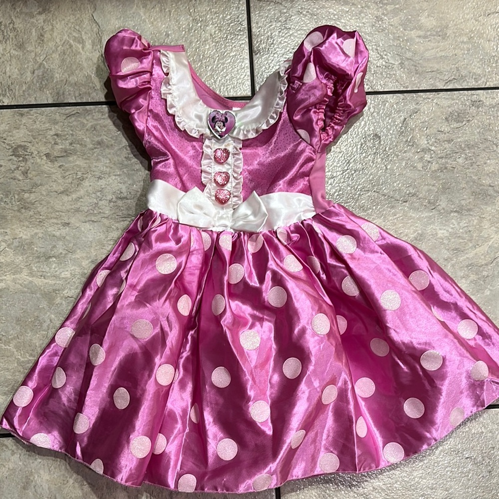 Mine Pink and White Theater Costume with Polka Dots